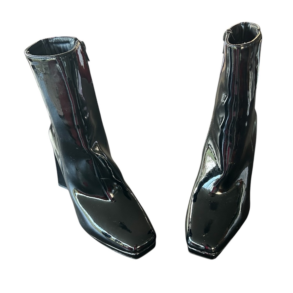 Anne Michelle’s heels boots for women chunky heels color black used condition
